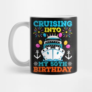 Cruising Into My 50th Birthday Party, Cruise Theme Birthday Mug